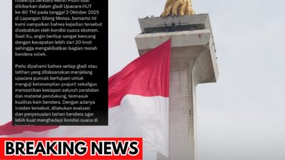 Puspen TNI klarifikasi bendera sobek di Monas