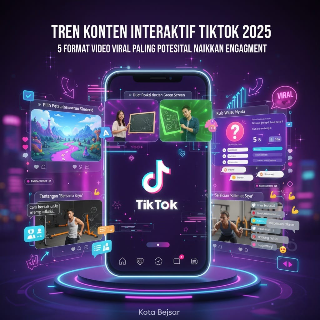 Gambar 5 tips konten interaktif tiktok 2025
